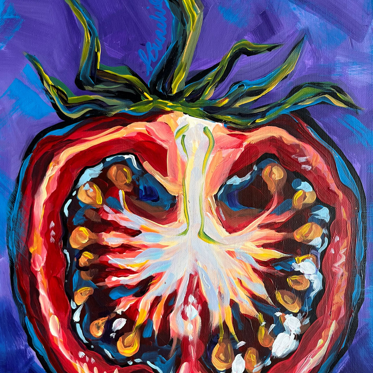 Original 'The Tomato Cross-Section' - 40 x 30cm