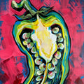 Original 'The Jalapeño Cross-Section' - 40 x 30cm