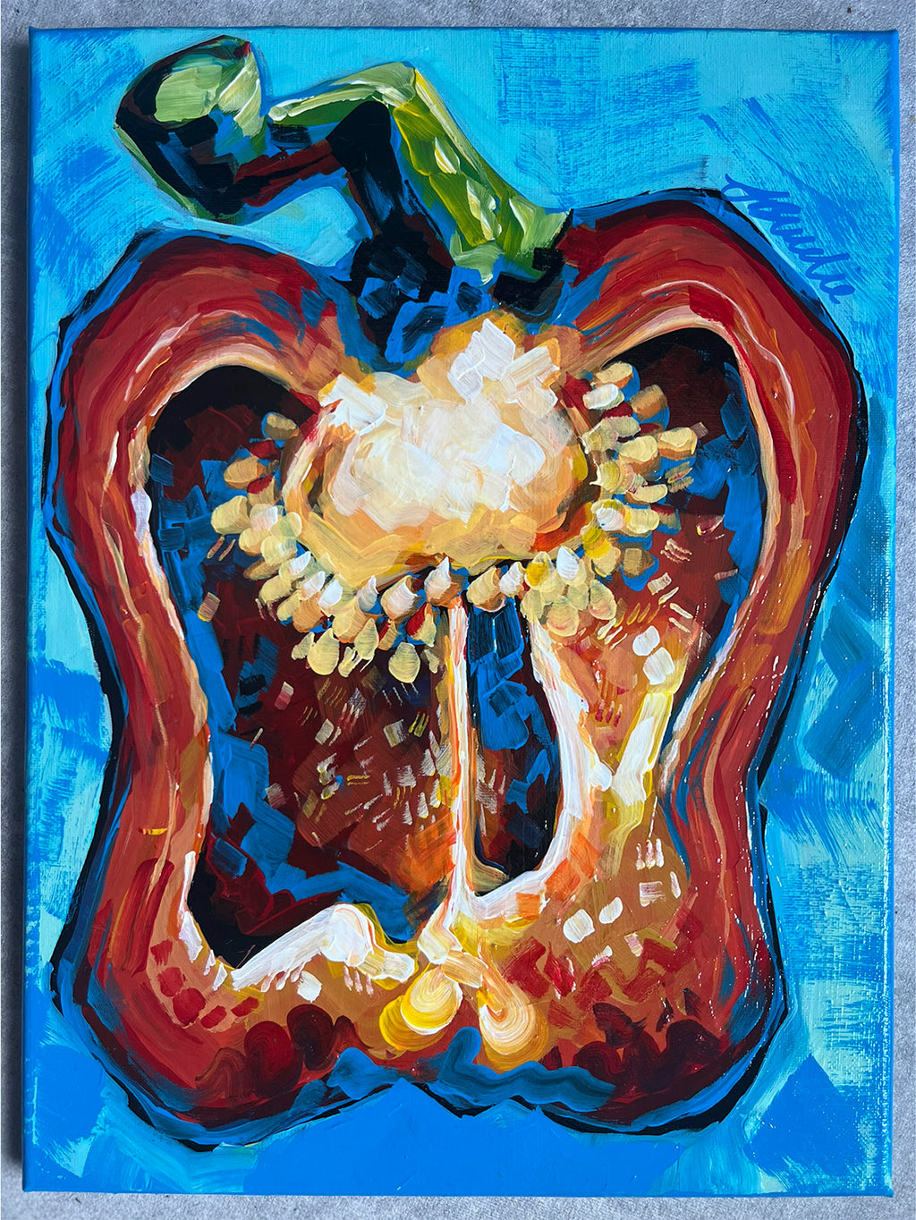 Original 'The Pepper Cross-Section' - 40 x 30cm