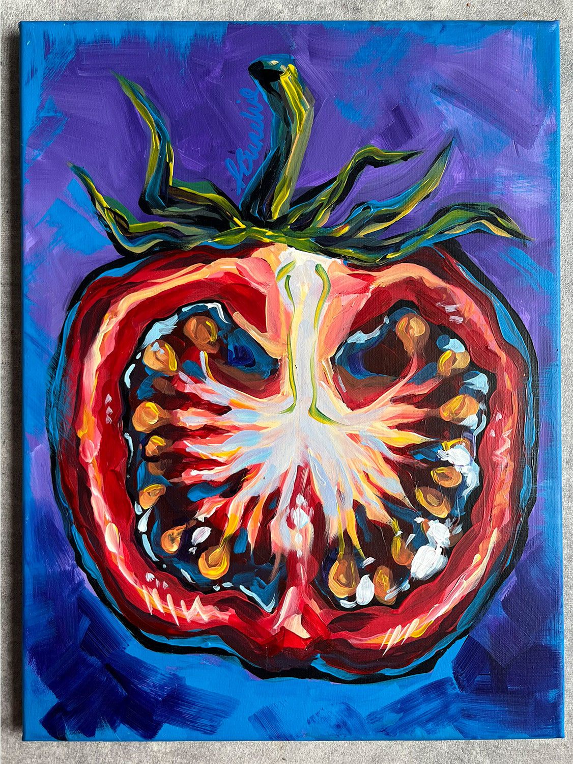 Original 'The Tomato Cross-Section' - 40 x 30cm