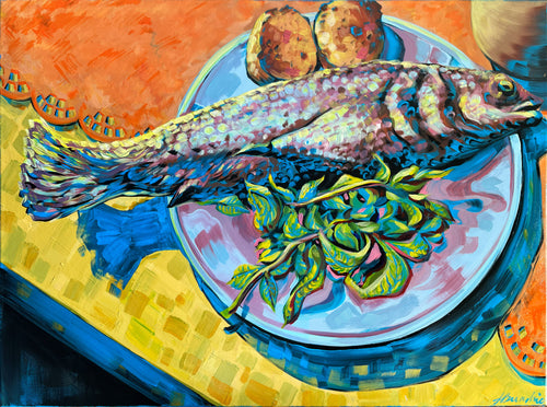 Original 'Mediterranean Dinner' - 80cm x 60cm