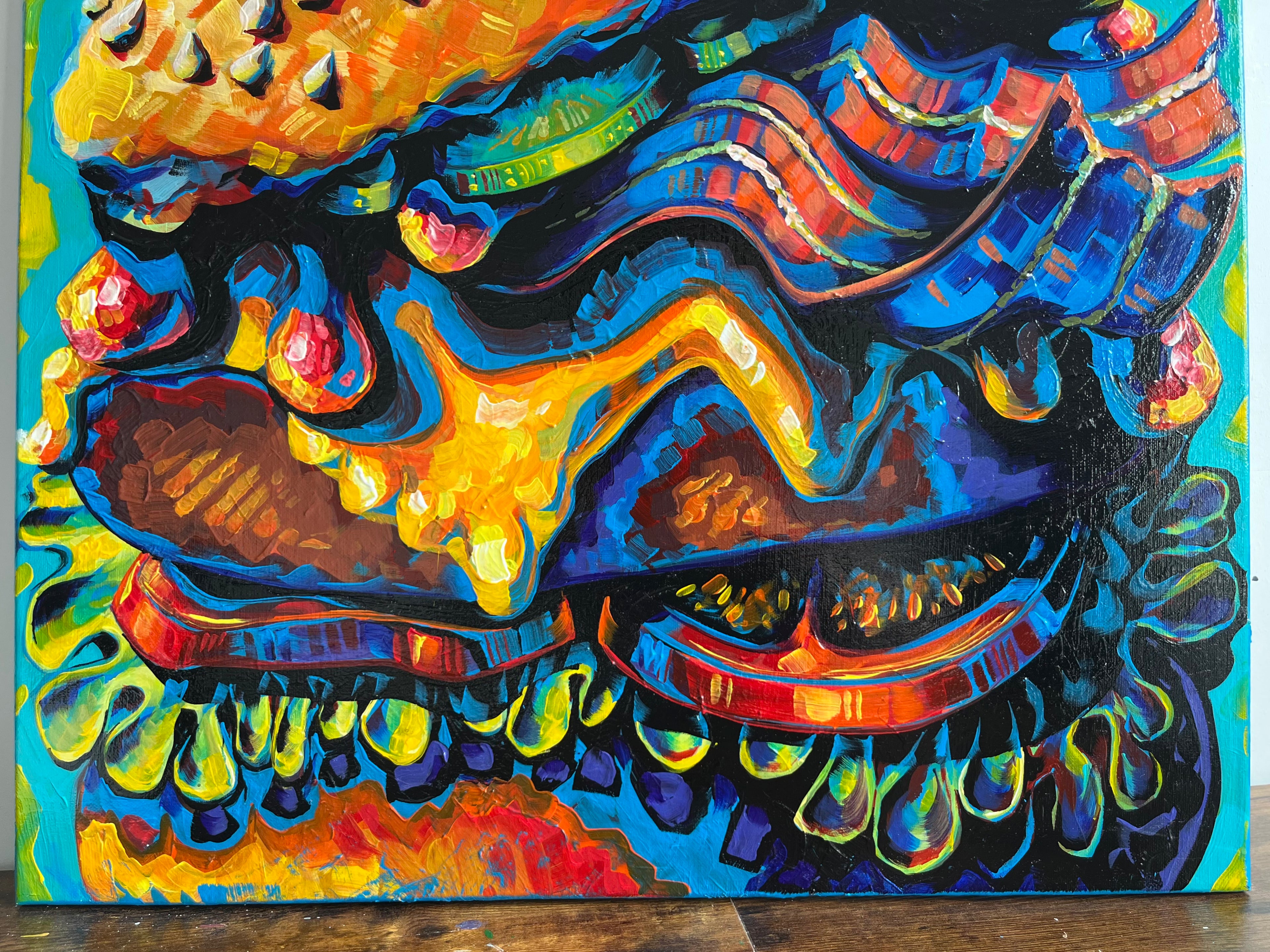 Original 'Burger, Overstuffed' - 60cm x 60cm