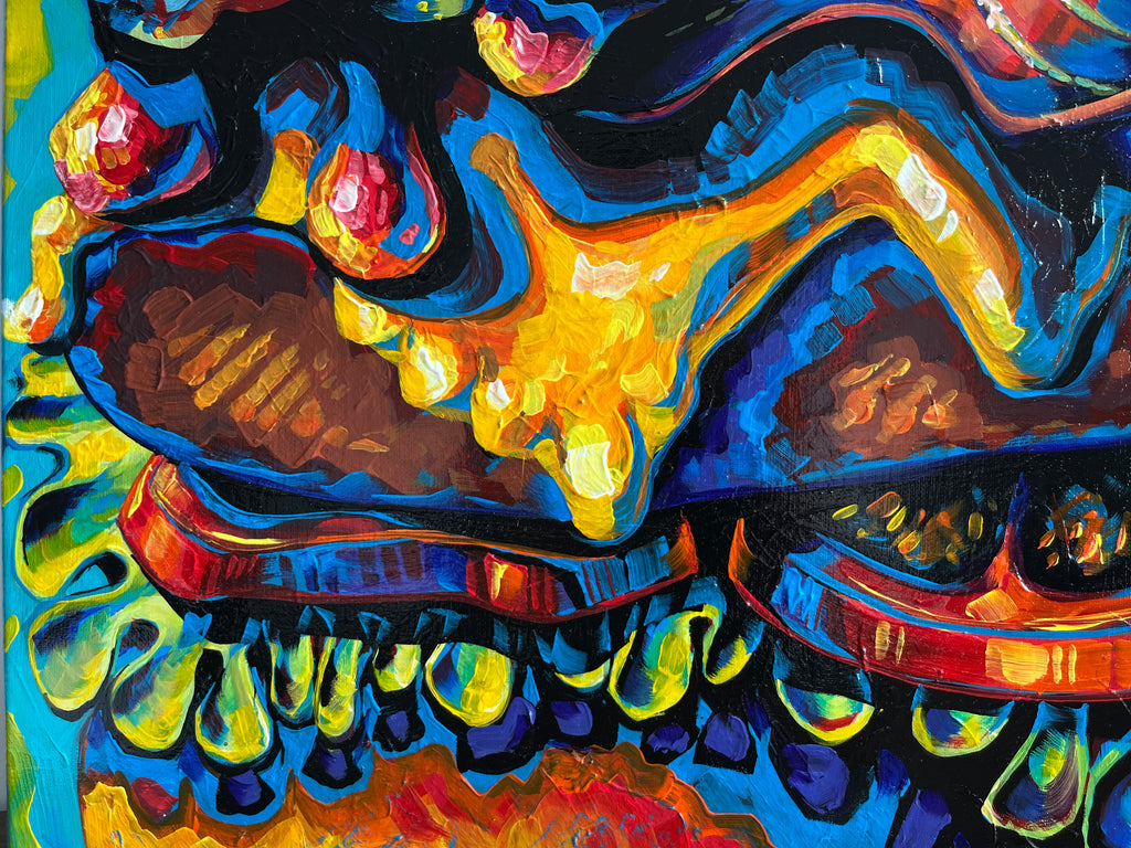 Original 'Burger, Overstuffed' - 60cm x 60cm