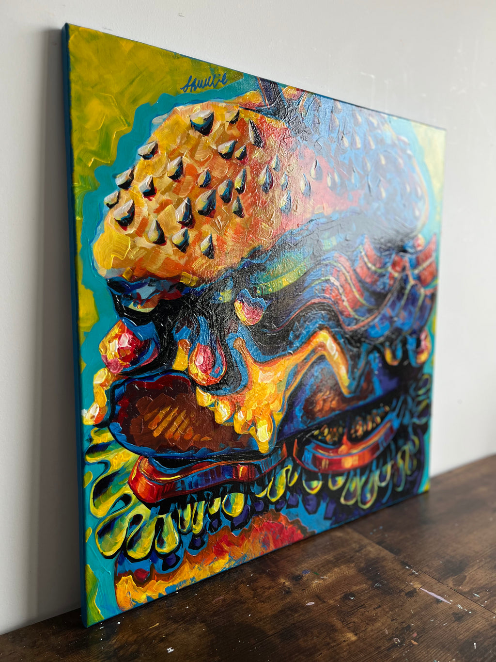 Original 'Burger, Overstuffed' - 60cm x 60cm