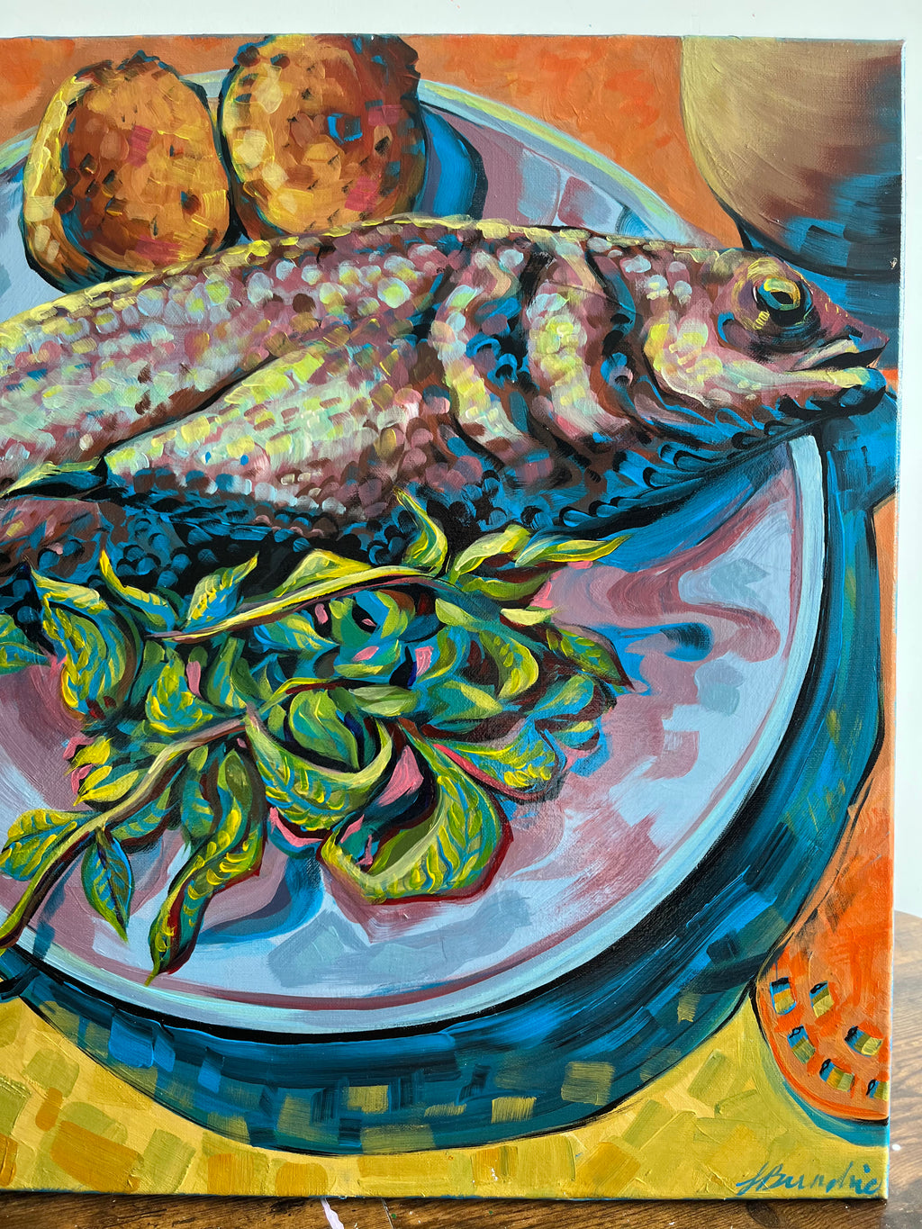 Original 'Mediterranean Dinner' - 80cm x 60cm