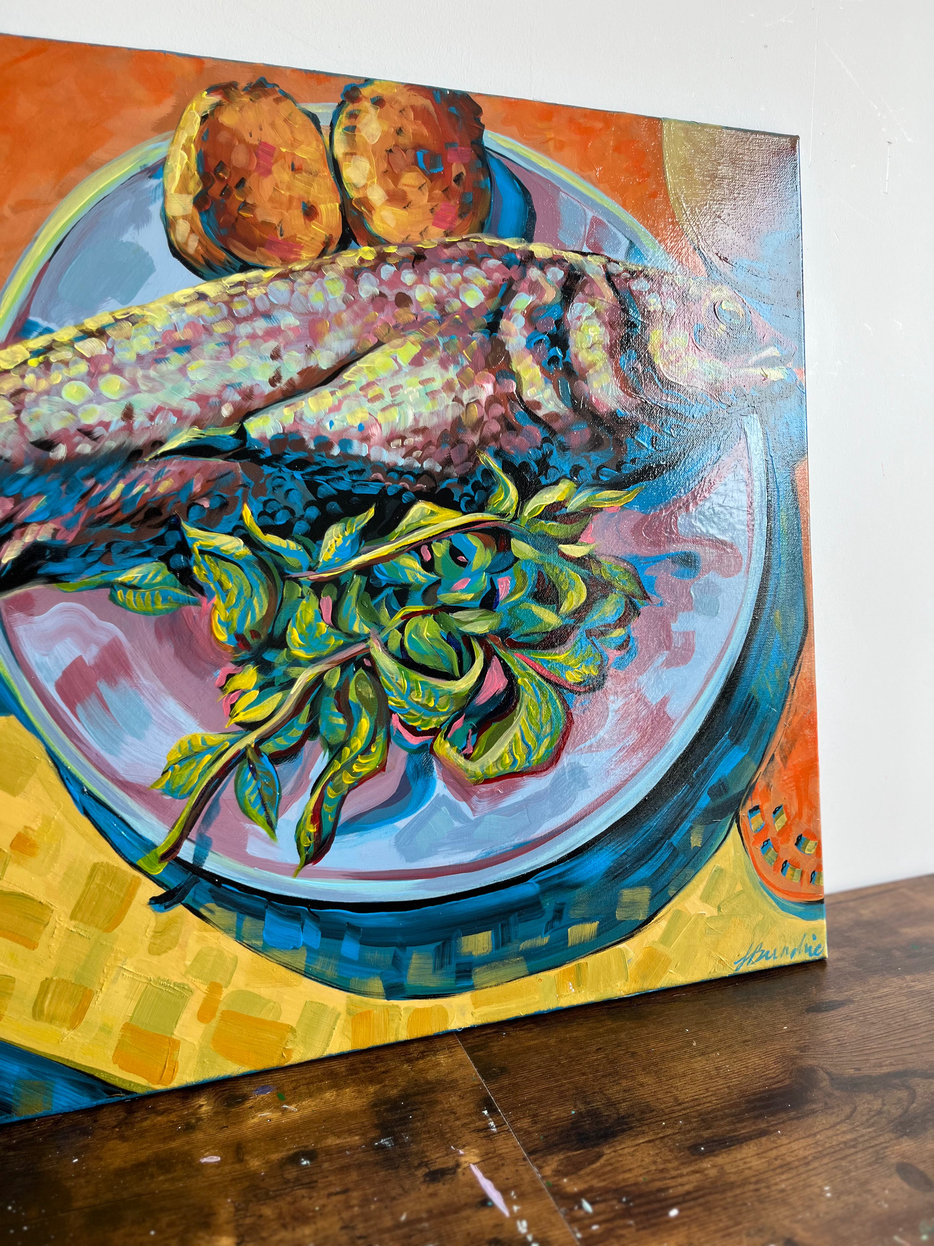 Original 'Mediterranean Dinner' - 80cm x 60cm