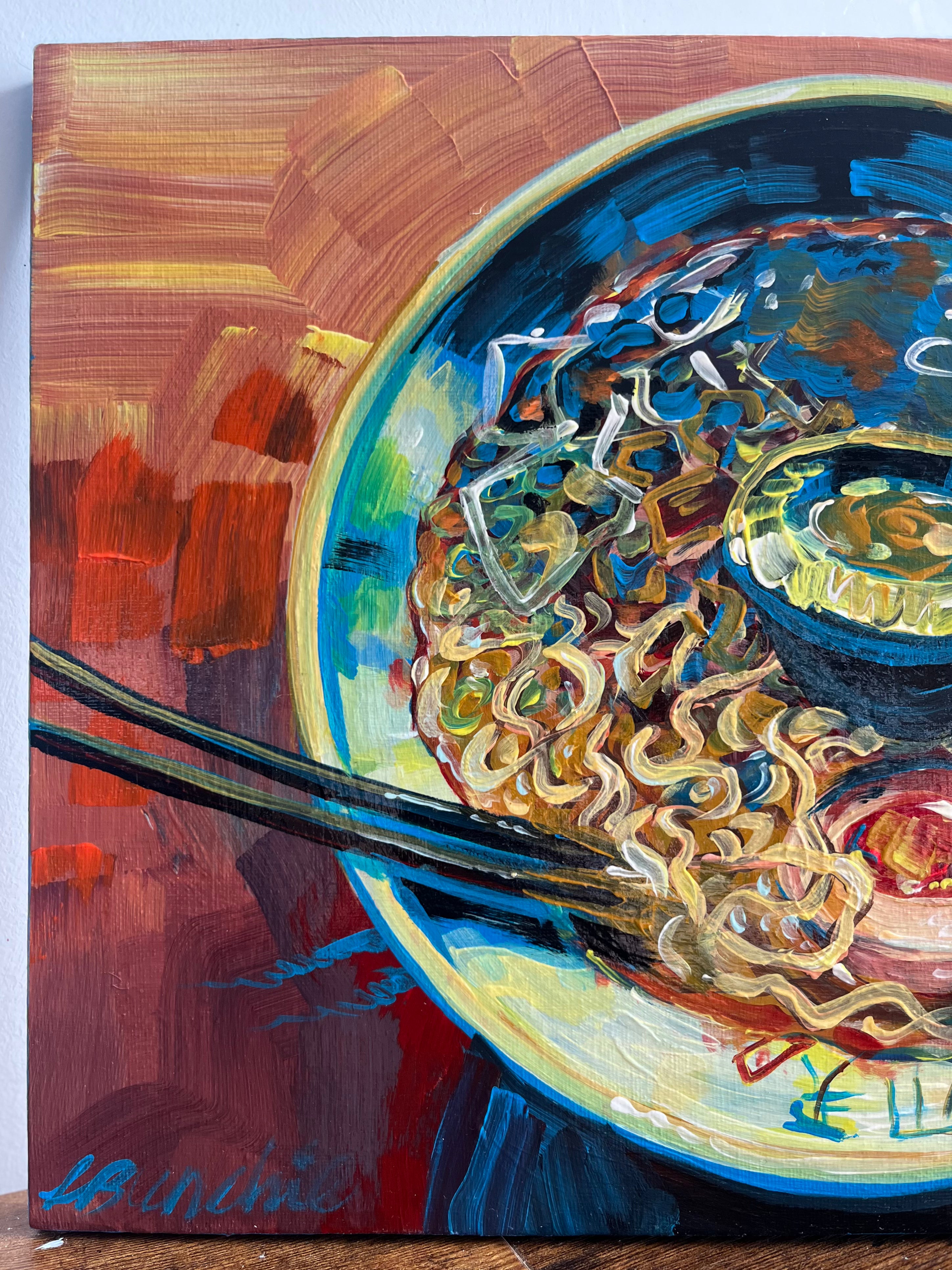 Original 'The Ramen and the Floating Soup Spoon' - 40cm x 30cm