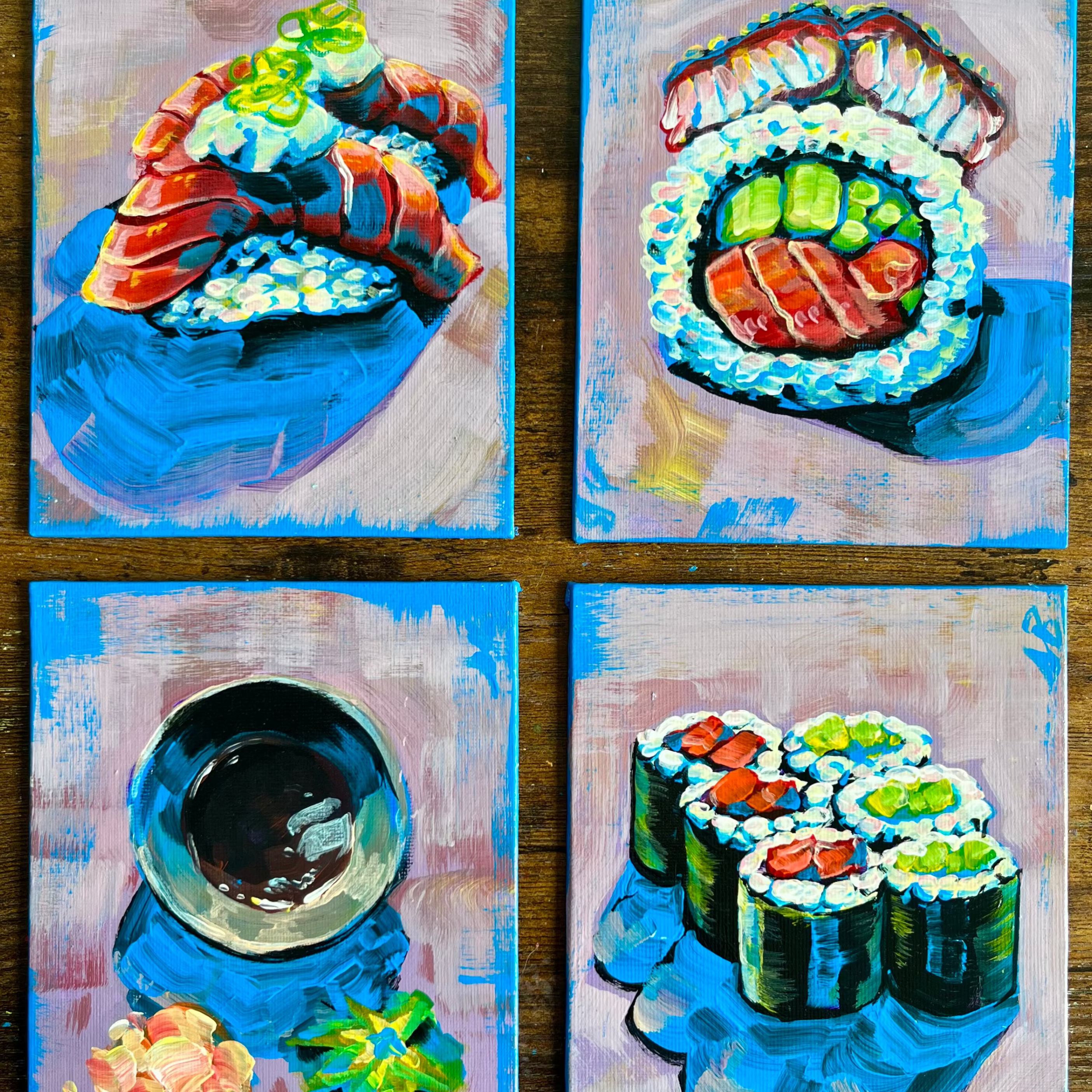 Original 'Sushi Collection' - 4pc 18cm x 12cm