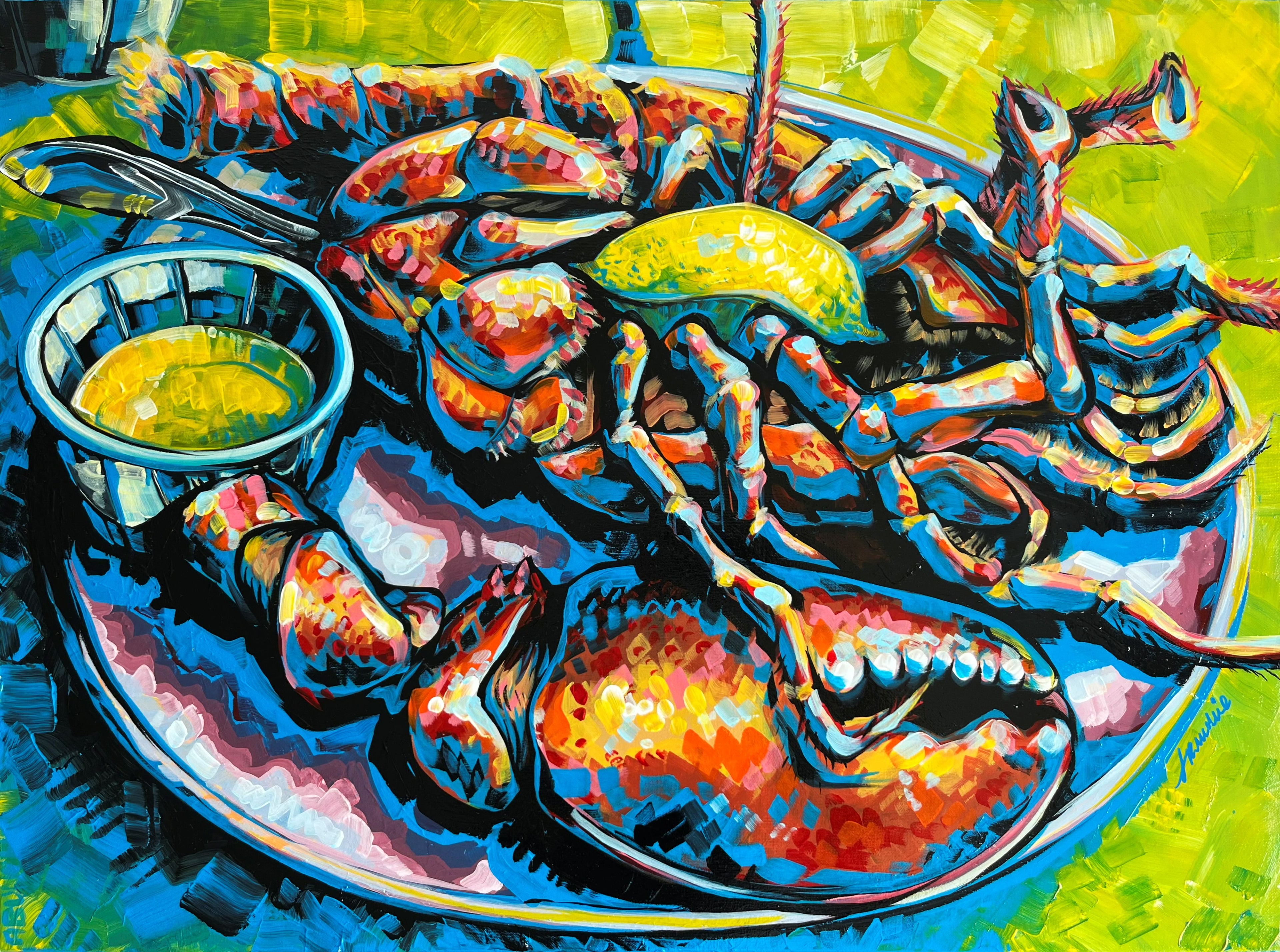 Original 'A Really Big Lobster' - 80cm x 60cm