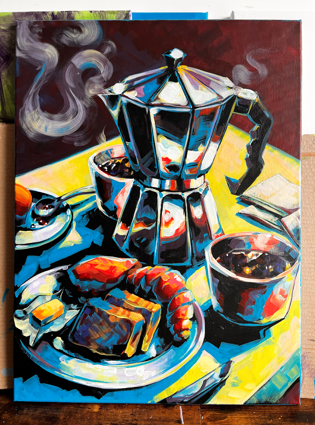 Original 'Have a proper coffee with breakfast!' - 60 x 45cm