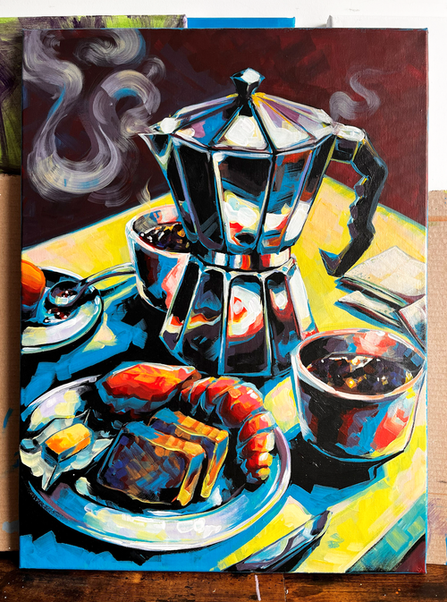 Original 'Have a proper coffee with breakfast!' - 60 x 45cm