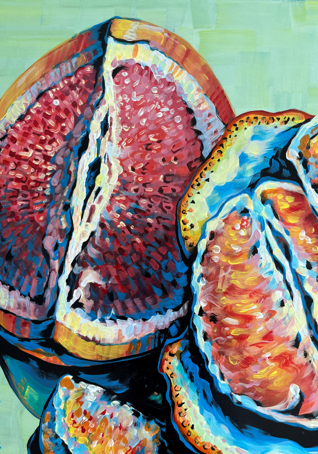 PRINT Mixed Oranges - left side focus