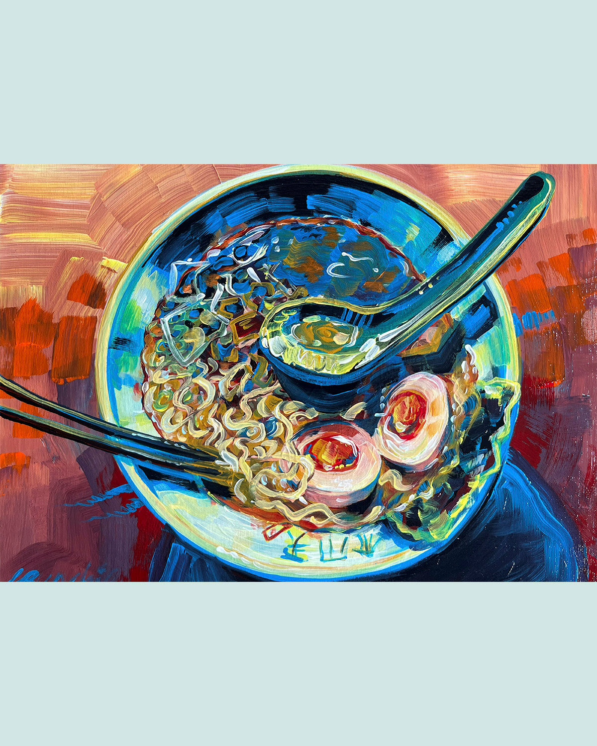 PRINT The Ramen and The Floating Soup Spoon - full image