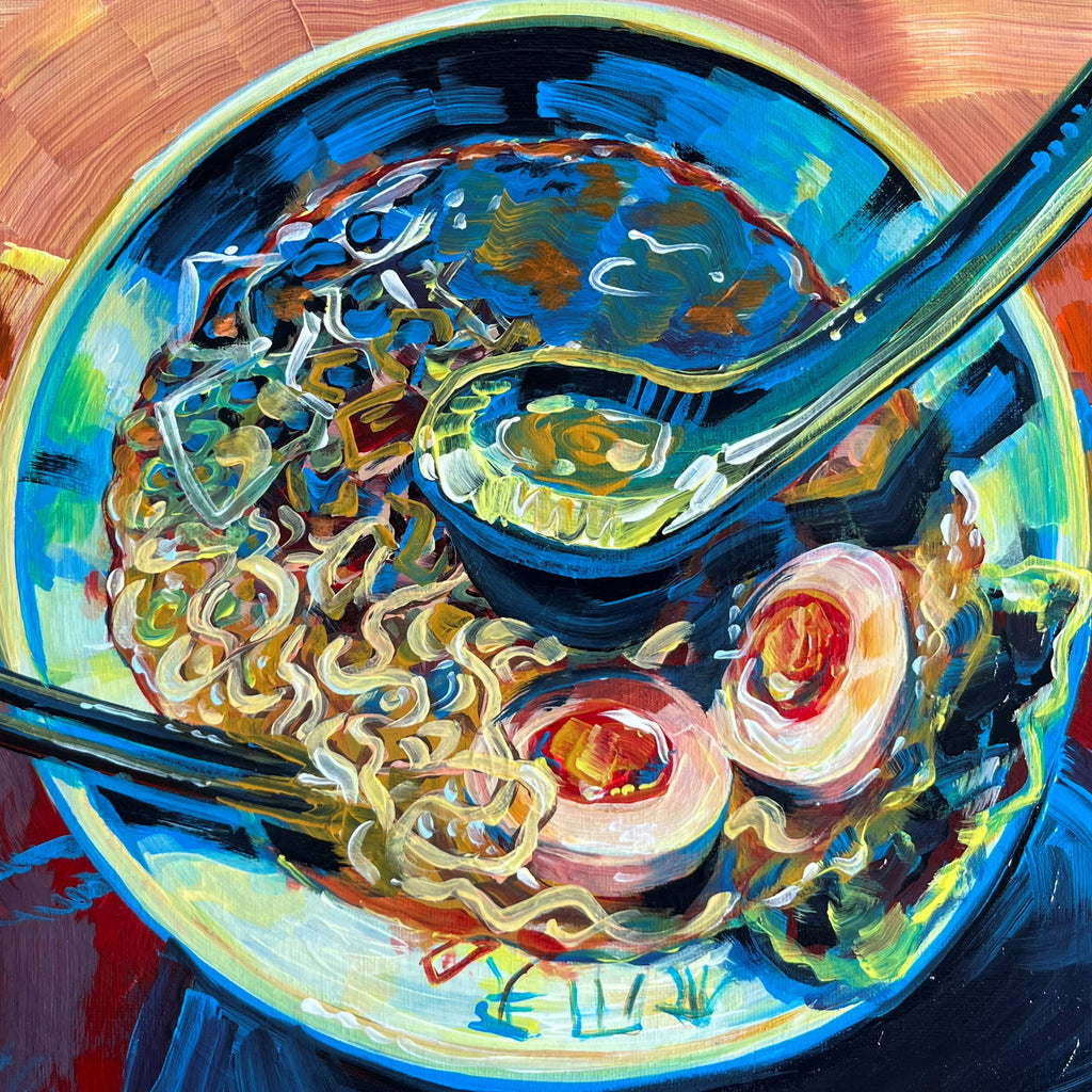 Original 'The Ramen and the Floating Soup Spoon' - 40cm x 30cm