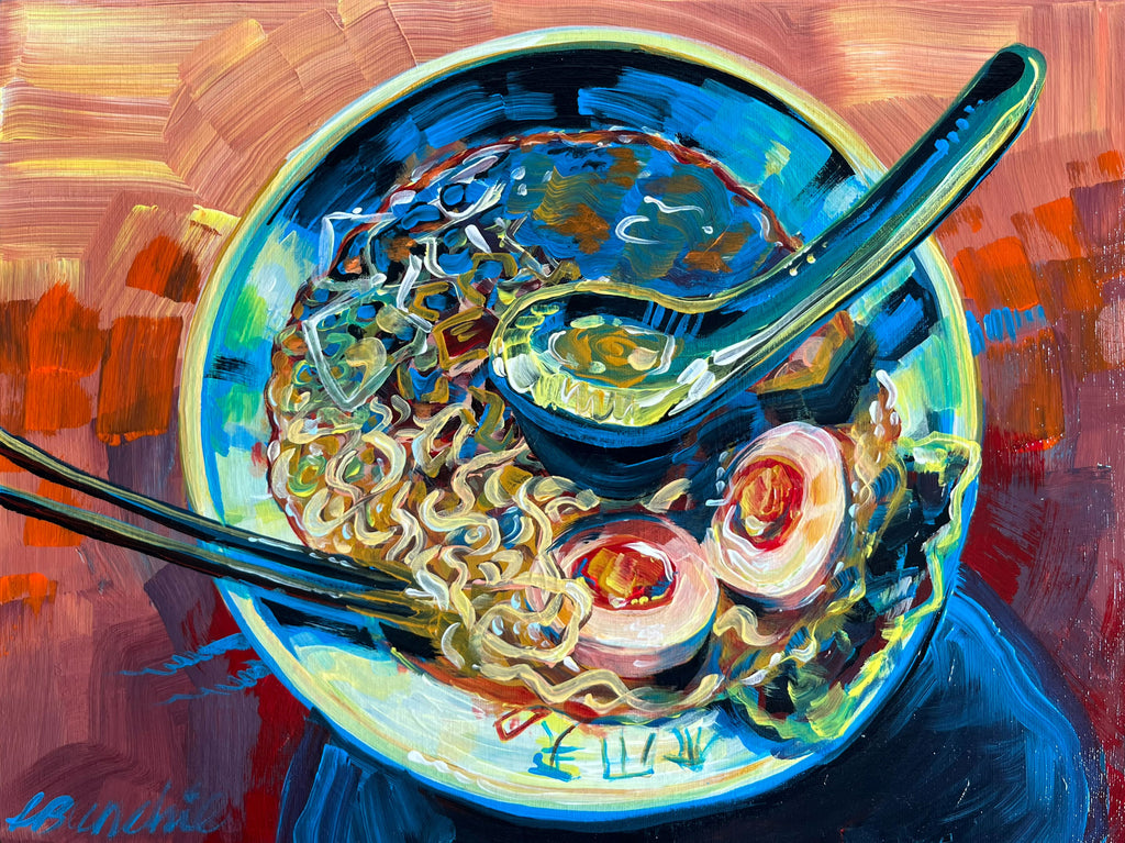 PRINT The Ramen and The Floating Soup Spoon - full image