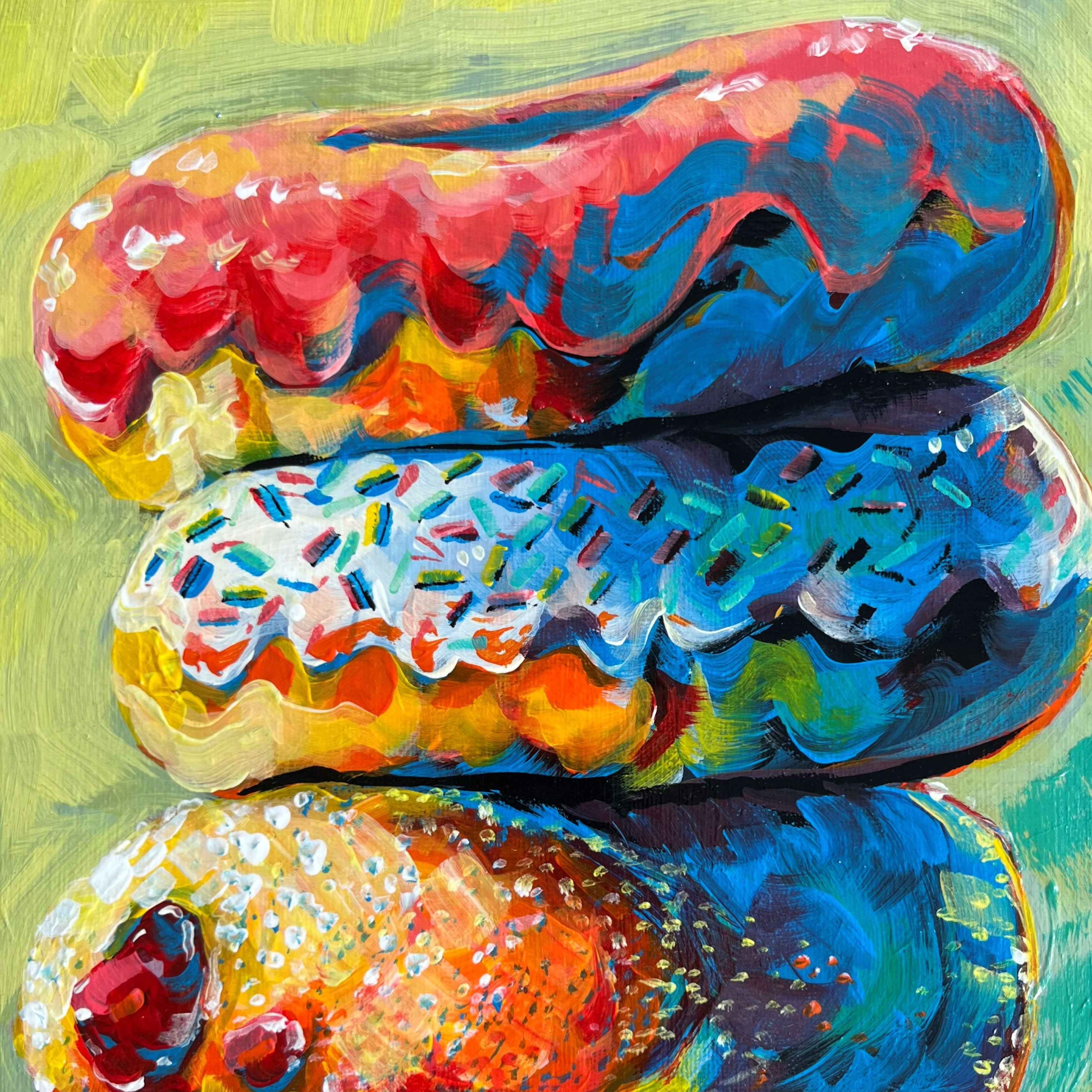 Original 'Doughnut Stack' - 30cm x 22cm
