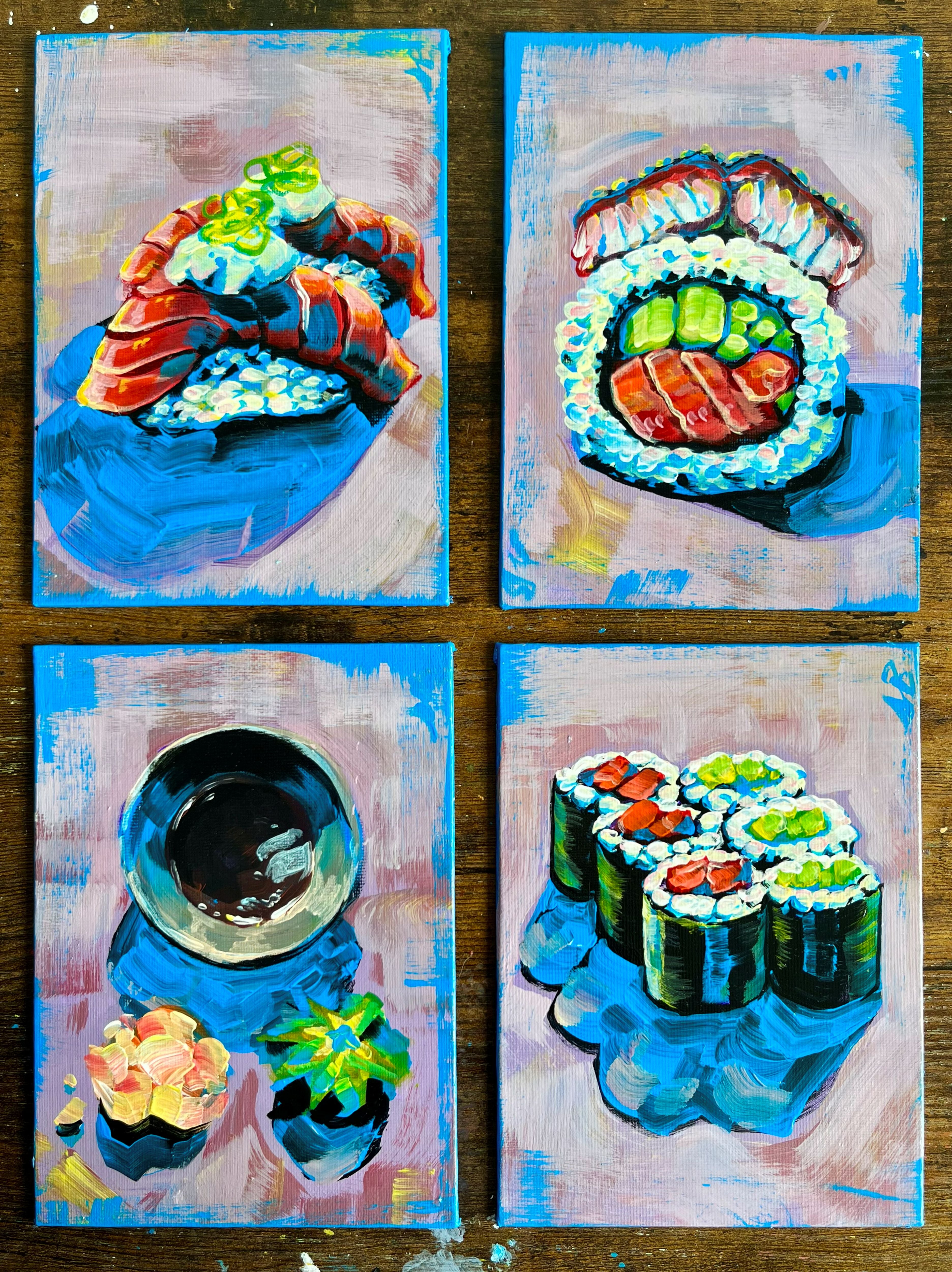Original 'Sushi Collection' - 4pc 18cm x 12cm