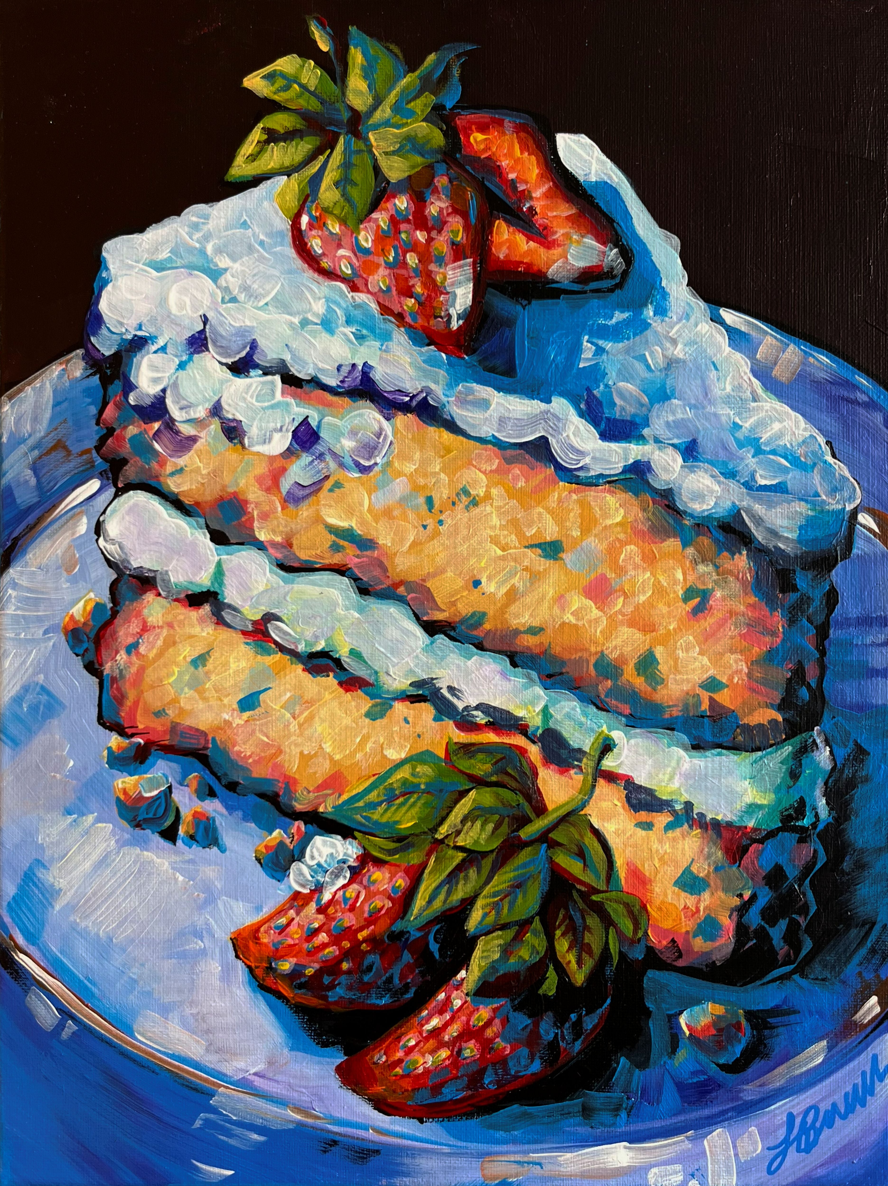 Original 'A Cheeky Slice' - 40cm x 30cm