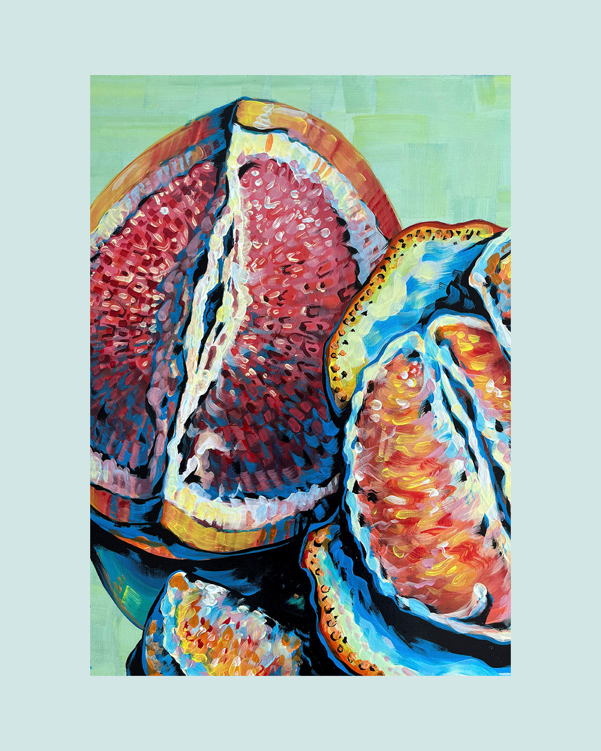 PRINT Mixed Oranges - left side focus