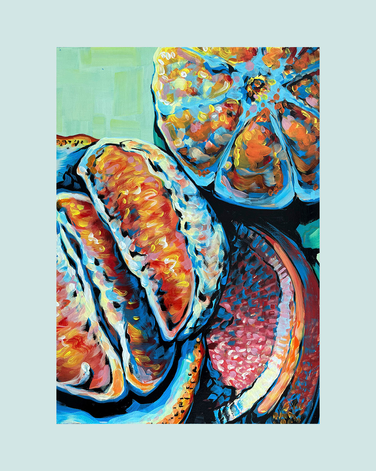 PRINT Mixed Oranges - right side focus